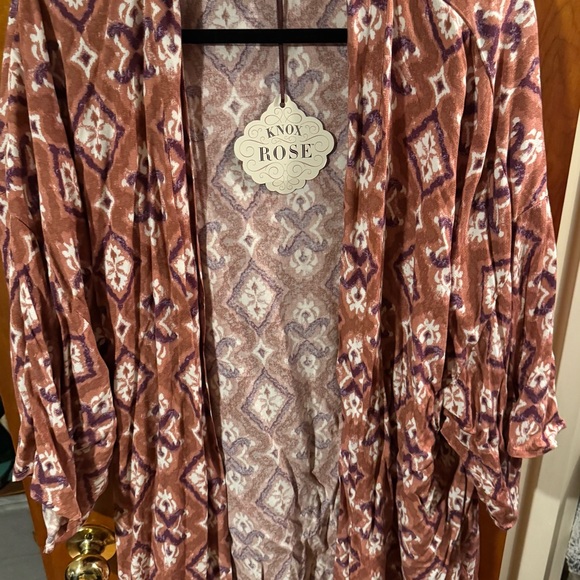 Knox Rose | Tops | Knox Rose Bohemian Rust And Lavender Kimono | Poshmark